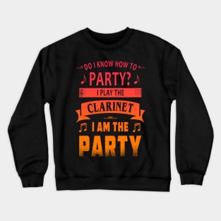 Clarinet Player Party Crewneck Sweatshirt